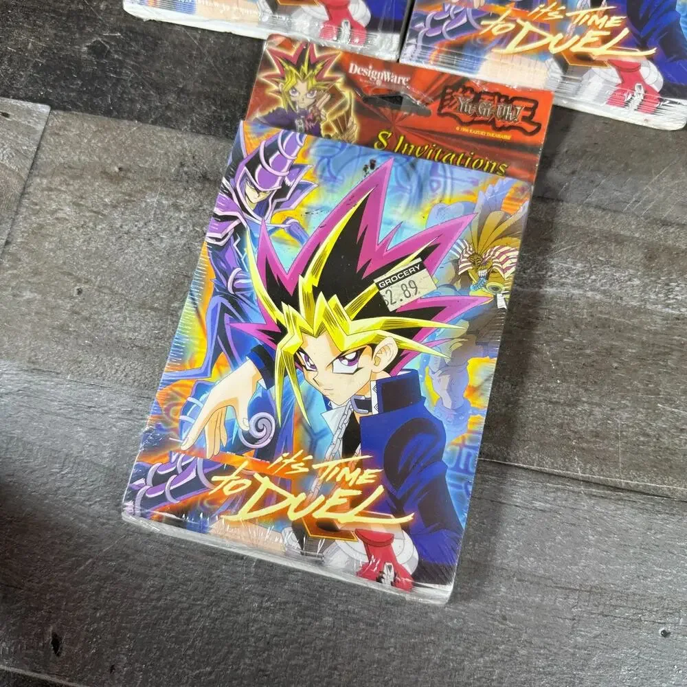 Yugioh Birthday Party 8 Pack Invitations Lot of 3 - Sealed VTG‎